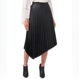 Vince Camuto Black A-Line Pleated Skirt for Work